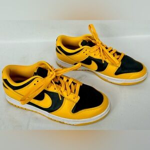 Great Yellow And Black Nike Leather Dunk Low Goldenrod Sneaker DD1391-004 Size 8